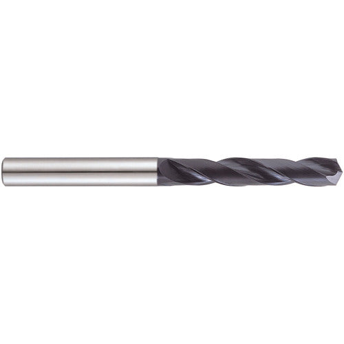 Q Dia. x 10 mm Shank × 47 mm Flute Length × 89 mm OAL, 3xD, 140°, TiAlN, 2 Flute, External Coolant, Straight Solid Carbide Drill