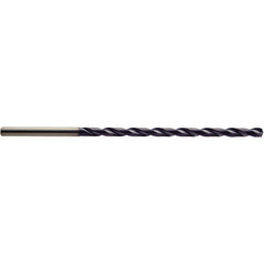 8.4 mm Dia. × 9 mm Shank × 111 mm Flute Length × 169 mm OAL, 10xD, 140°, TiAlN, 2 Flute, Coolant Thru, Solid Carbide Drill