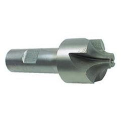 1/8" Radius - 1/2" Shank - Uncoated HSS - Corner Rounding SE EM-4 FL - Apex Tool & Supply