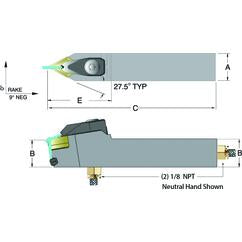 ADDPNN12-3B - 3/4 x 3/4" Neutral Toolholder - Apex Tool & Supply