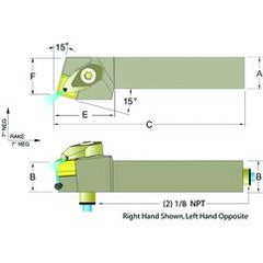 ADSRNR16-4D 1 x 1" RH Toolholder - Apex Tool & Supply