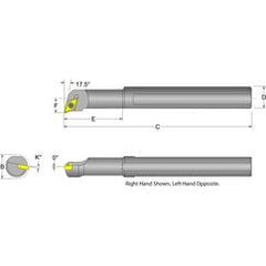 S10R-SDQCR-2 Right Hand 5/8 Shank Indexable Boring Bar - Apex Tool & Supply