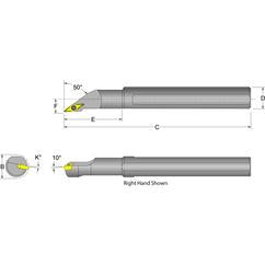 S12S-SVMCR-3 Right Hand 3/4 Shank Indexable Boring Bar - Apex Tool & Supply