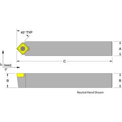 SSDCN10-3B - 5/8 x 5/8" Neutral Toolholder - Apex Tool & Supply