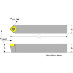 SSDCN08-3A - 1/2 x 1/2" Neutral Toolholder - Apex Tool & Supply