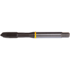 ‎#4-40 3 Flute H2 HSS-E PM DIN ANSI Machine Tap - Yellow Shark for Low Alloy Steels - Plug Style E-code # E8094-40 - Apex Tool & Supply