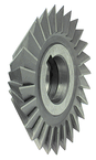 4 x 1/2 x 1-1/4 - HSS - 90 Degree - Double Angle Milling Cutter - 20T - TiCN Coated - Apex Tool & Supply