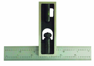 #DS6EM - 6" - Inch/Metric Graduation - Double Square - Apex Tool & Supply