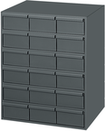 11-5/8" Deep - Steel - 18 Drawers (vertical) - for small part storage - Gray - Apex Tool & Supply