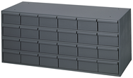 11-5/8" Deep - Steel - 24 Drawer Cabinet - for small part storage - Gray - Apex Tool & Supply