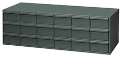 17-1/4" Deep - Steel - 18 Drawer Cabinet - for small part storage - Gray - Apex Tool & Supply