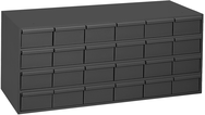 17-1/4" Deep - Steel - 24 Drawer Cabinet - for small part storage - Gray - Apex Tool & Supply