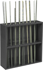 24-1/8 x 6-7/8 x 24'' - 18 Opening Threaded Rod Rack - Apex Tool & Supply