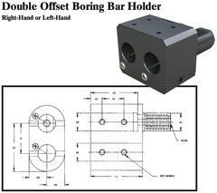 VDI Double Offset Boring Bar Holder (Right Hand) - Part #: CNC86 91.4032 - Apex Tool & Supply