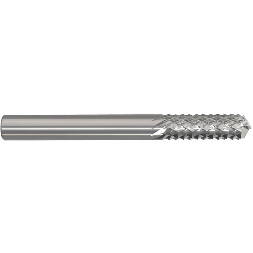 ‎1/16 × 3/16 × 1/8 × 1-1/2 Solid Carbide Router - Drill Point Style - Apex Tool & Supply