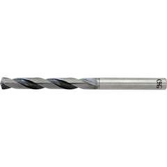 12.1 mm Dia. × 14 mm Shank × 97 mm Flute Length × 167 mm OAL, 5xD, WXL, 2 Flute, Coolant Thru, Solid Carbide Drill - Exact Industrial Supply
