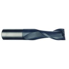 3/4 Dia. x 5 Overall Length 2-Flute Square End Solid Carbide SE End Mill-Round Shank-Center Cut-AlTiN - Apex Tool & Supply