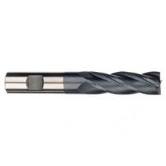 1/2 Dia. x 3 Overall Length 4-Flute Square End Solid Carbide SE End Mill-Round Shank-Center Cut-AlTiN - Apex Tool & Supply
