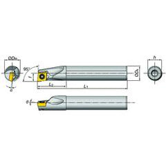 E16-SDXXR2-D20 Indexable Coolant Thru Boring Bar - Apex Tool & Supply