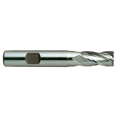 10 × 10 × 30 × 100 mm 2 Flute Square End Carbide End Mill-Plain Shank - Exact Industrial Supply