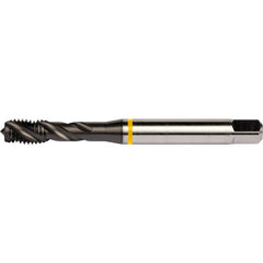 M4x0.70 HSS-E PM 3 Flute 6H 40 Degree Yellow Shark Machine Tap Spiral Flute-TiAlN/Top E-code # E624M4 - Exact Industrial Supply