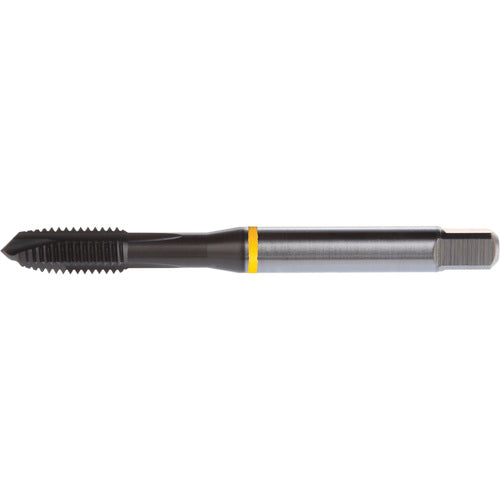 M5x0.80 3 Flute 6H HSS-E PM DIN ANSI Machine Tap - Yellow Shark for Low Alloy Steels - Plug Style E-code # E625M5 - Exact Industrial Supply