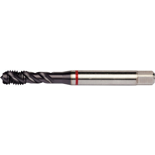 M3x0.50 HSS-E PM 3 Flute 6H 45 Degree Red Shark Machine Tap Spiral Flute-TiAlN/Top E-code # E626M3 - Exact Industrial Supply