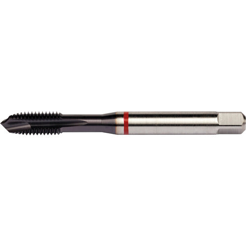 M8x1.25 3 Flute 6H HSS-E PM DIN ANSI Machine Tap - Red Shark for Alloy Steels - Plug Style E-code # E627M8 - Exact Industrial Supply