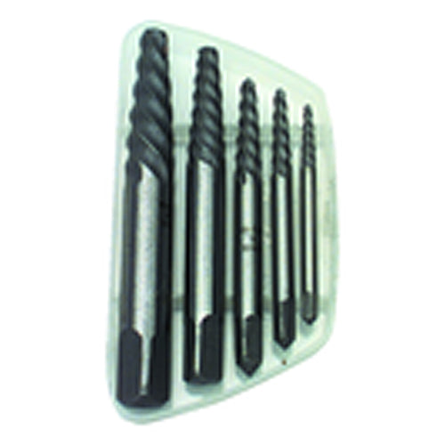 5 Pieces - Spiral Screw Extractor Set - Apex Tool & Supply
