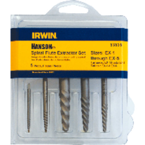 5 Pieces - Spiral Flute Screw Extractor Set - Apex Tool & Supply