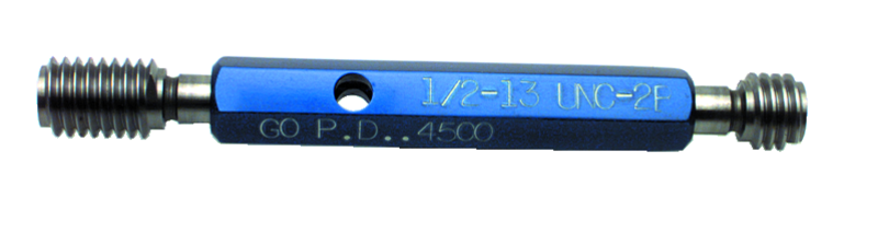 1-64 NC - Class 2B - Double End Thread Plug Gage with Handle - Apex Tool & Supply