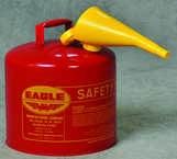 5 GAL TYPE I SAFETY CAN W/FUNNEL - Apex Tool & Supply