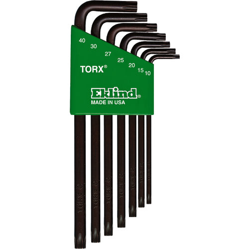 Eklind 7 Pieces Torx Long Hex L-key Set T10-T40 holder - Apex Tool & Supply