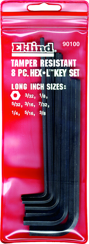 8 pc inch set Vinyl Pouch Tamper Resistan - Apex Tool & Supply