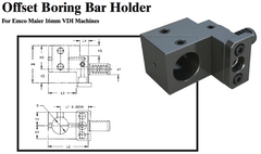 Offset Boring Bar Holder (For Emco Maier 16mm VDI Machines) - Part #: CNC86 E59.1625L - Apex Tool & Supply
