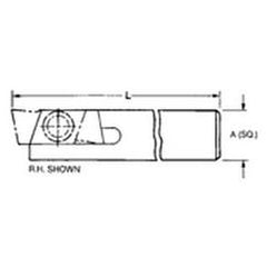 THE1616R - 16mm x 16mm SH - Mini Groove Toolholder - Apex Tool & Supply