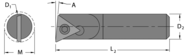 .360" Min - .312" SH - 6" OAL - Carbide Shank Boring Bar - Apex Tool & Supply