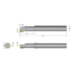 S06M-SCLPR-2 Right Hand 3/8 Shank Indexable Boring Bar - Apex Tool & Supply