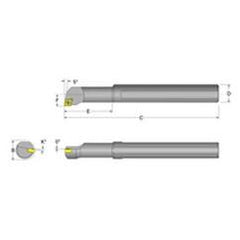 S12S-SCLPR-3 Right Hand 3/4 Shank Indexable Boring Bar - Apex Tool & Supply