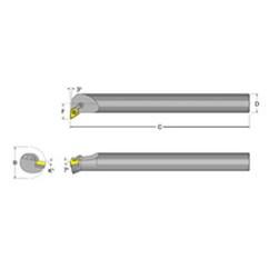 S40V-MDUNL-5 Left Hand 2-1/2 Shank Indexable Boring Bar - Apex Tool & Supply