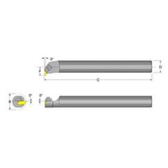 S24U-NER-3 1-1/2" SH; 14" OAL; RH- DorNotch Indexable Threading Boring Bar - Apex Tool & Supply