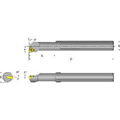 S06M-STUCR-2 Right Hand 3/8 Shank Indexable Boring Bar - Apex Tool & Supply