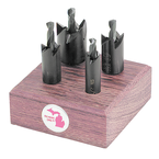 1/2; 5/8; 3/4 ; & 1" Dia - 1/2'' Shank - Hole Cutter Set - Apex Tool & Supply