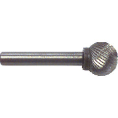 5/8 × 1/4″ SH Ball End Shape - HSS - Burr - Apex Tool & Supply