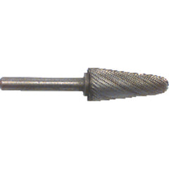 1/4 × 5/8 x " SH Tapered Radius End Shape - HSS - Burr - Apex Tool & Supply