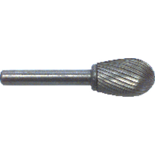 3/8 × 5/8 × 1/4″ SH Oval Shape - HSS - Burr - Apex Tool & Supply