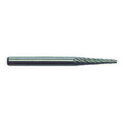 1/8 × 9/16 × 1/8″ SH Cone Shape - HSS - Burr - Apex Tool & Supply