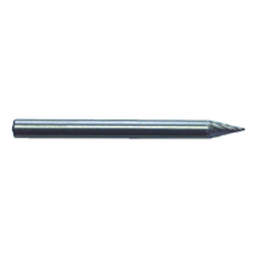 1/4 × 1/4 × 1/8″ SH Cone Shape - HSS - Burr - Apex Tool & Supply