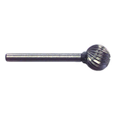 3/8 × 1/8″ SH Ball End Shape - HSS - Burr - Apex Tool & Supply
