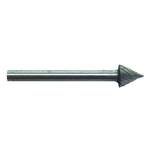 1/4 × 1/4 × 1/8″ SH Cone Shape - HSS - Burr - Apex Tool & Supply